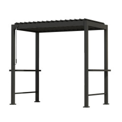 Альтанка MIRADOR BBQ 2,55x1,5m, темно-сіра Альтанка MIRADOR BBQ 2,55x1,5m, темно-сіра