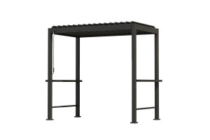 Альтанка MIRADOR BBQ 2,55x1,5m, темно-сіра