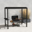 Альтанка MIRADOR BBQ 2,55x1,5m, темно-сіра Альтанка MIRADOR BBQ 2,55x1,5m, темно-сіра