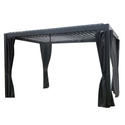 Альтанка MIRADOR-111 3x3m зі шторами, темно-сіра Альтанка MIRADOR-111 3x3m зі шторами, темно-сіра