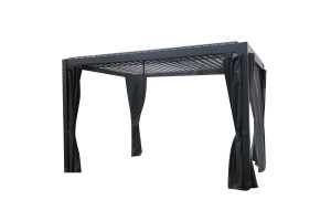 Альтанка MIRADOR-111 3x4m зі шторами, темно-сіра