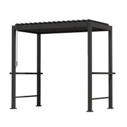 Альтанка MIRADOR BBQ 2,55x1,5m, темно-сіра Альтанка MIRADOR BBQ 2,55x1,5m, темно-сіра