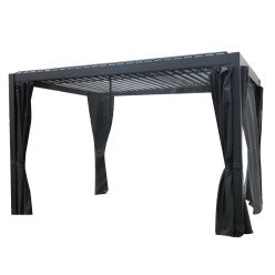 Альтанка MIRADOR-111 3x3m зі шторами, темно-сіра Альтанка MIRADOR-111 3x3m зі шторами, темно-сіра